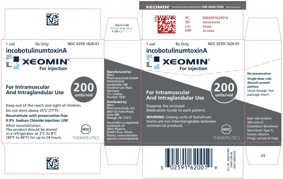 XEOMIN (incobotulinumtoxinA) — 200-unit vial