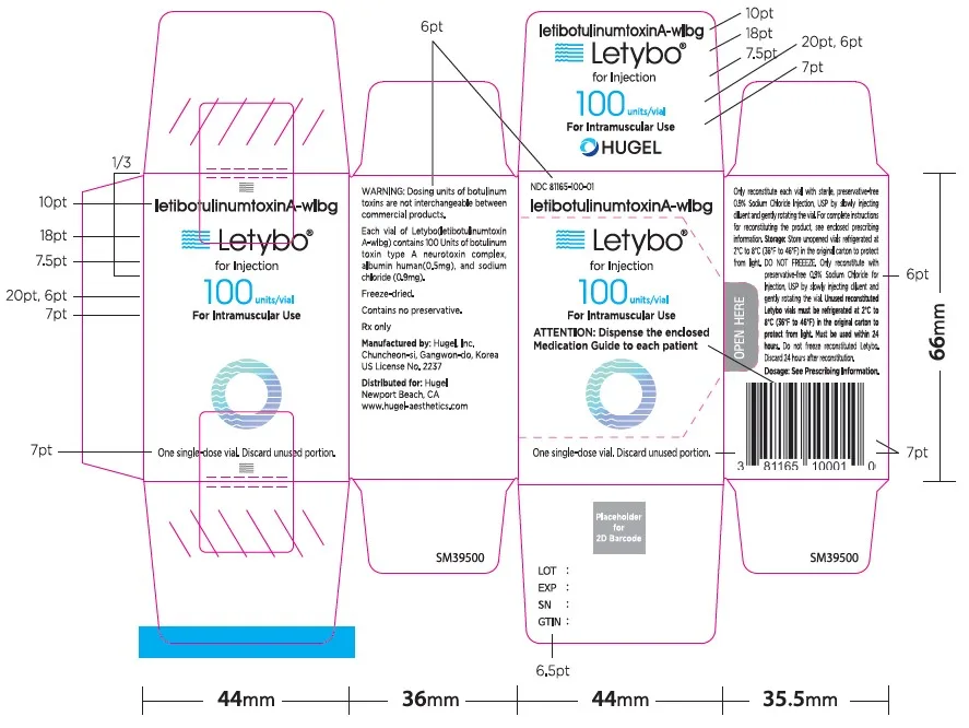 LETYBO (letibotulinumtoxinA-wlbg) — 100-unit vial